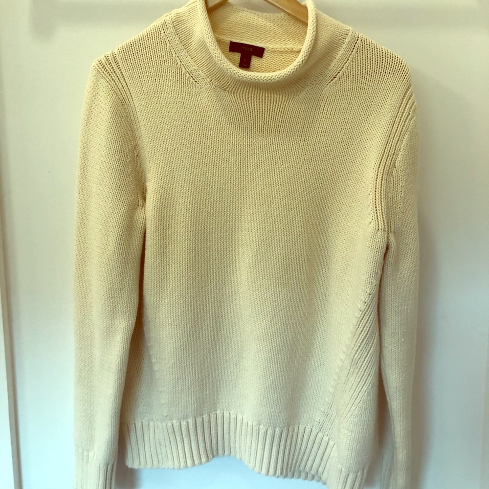 J.Crew cotton roll neck sweater